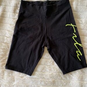 FILA Women's Black Biker Shorts